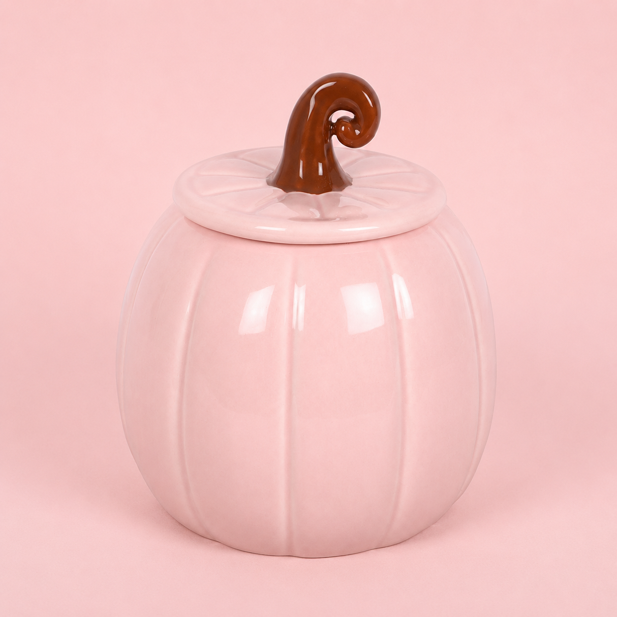 Pink Curly Pumpkin Tealight Wax Melt Warmer