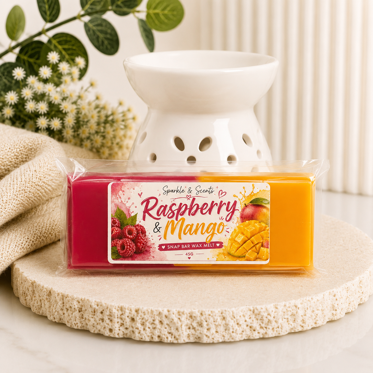 Raspberry and Mango Snap Bar Wax Melts