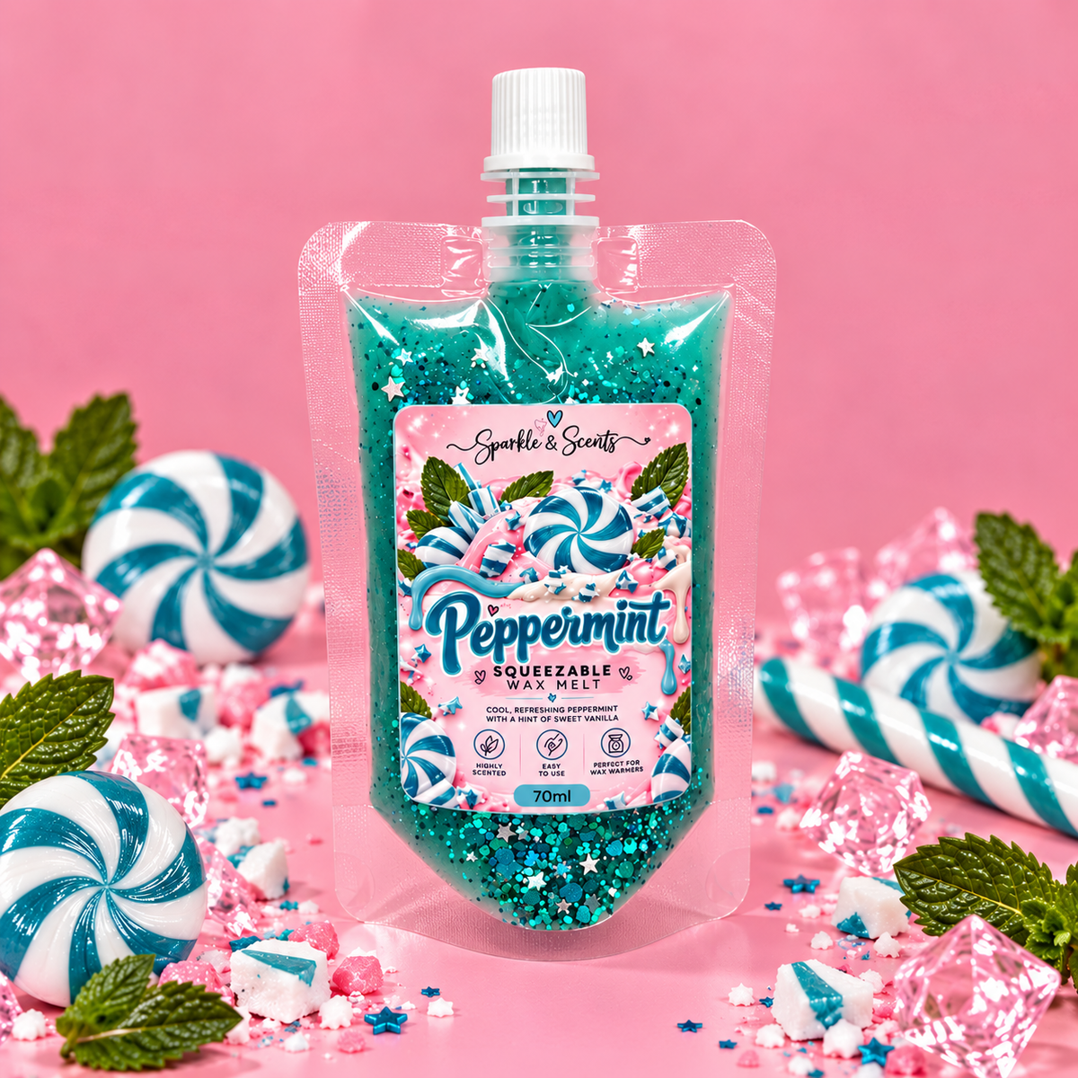 Peppermint Squeezable Wax Melt 70ML