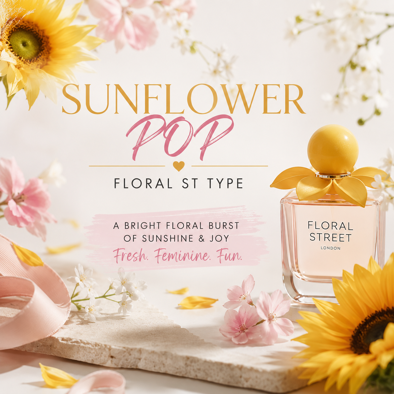 Sunflower Pop Floral St Type Clamshell Wax Melt