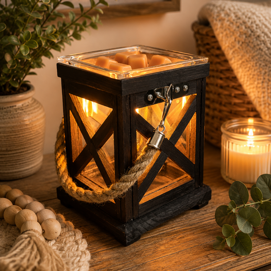 Walnut & Rope Vintage Illumination Warmer