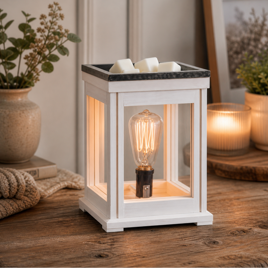Weathered White Edison Bulb Illumination Warmer
