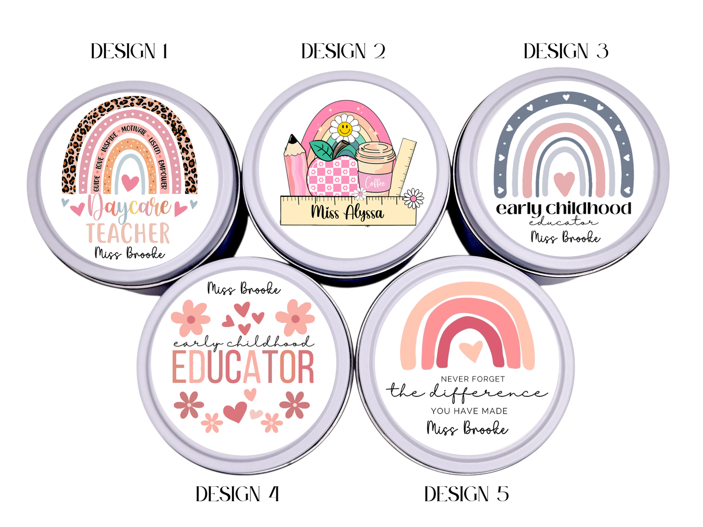 Childcare Educator Thank you Candle Tins