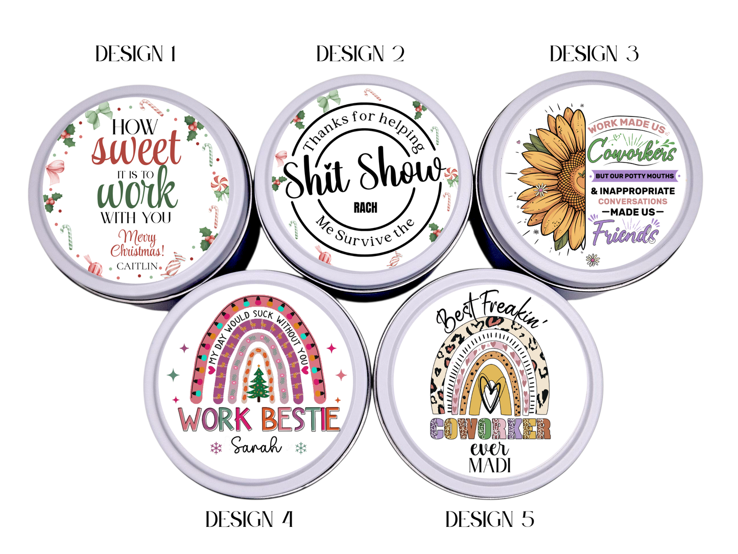 Staff, Work Colleague Thank you Candle Tins