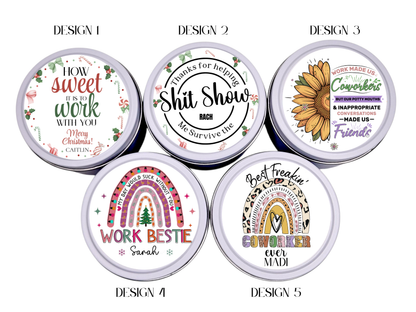 Staff, Work Colleague Thank you Candle Tins