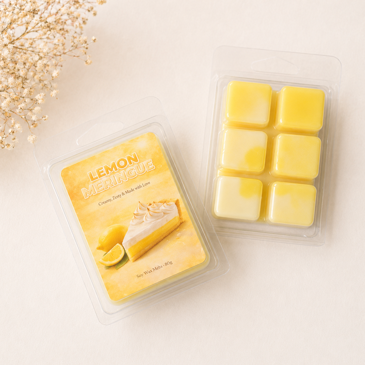 Lemon Meringue Clam shell Soy Wax Melt