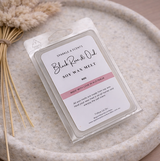 Black Rose & Oud Clamshell Soy Wax Melt
