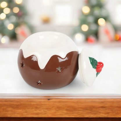 Christmas Pudding Shaped Tealight Wax Melt Warmer