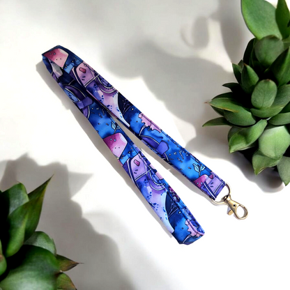 Cowgirl boots purple Lanyard