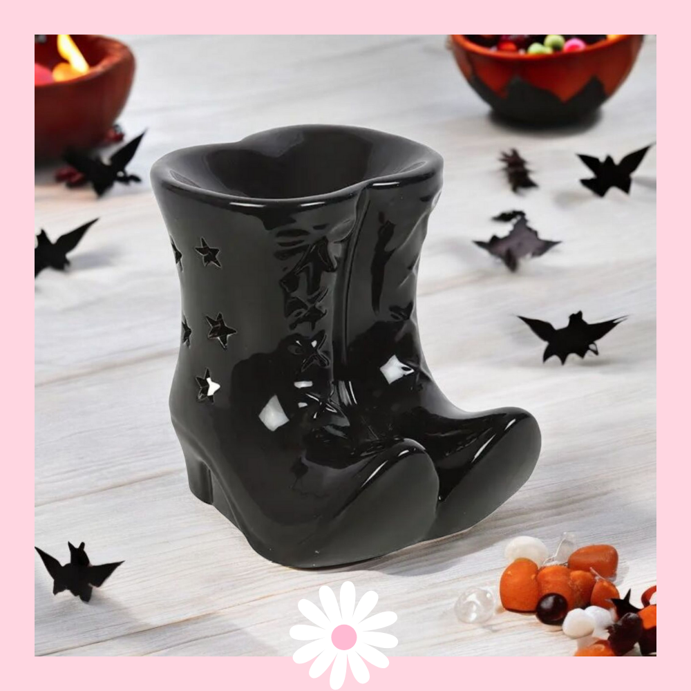 Black Witch Boots Halloween Tealight Melt Burner
