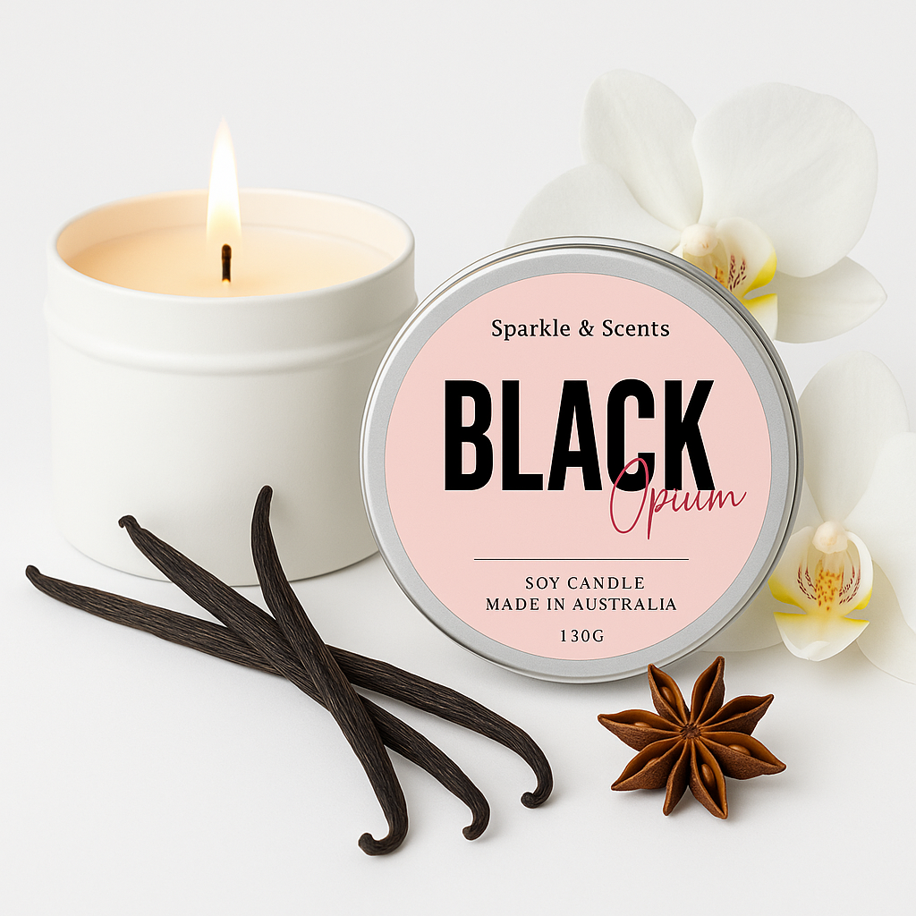 Black Opium Type Travel Tin Candle