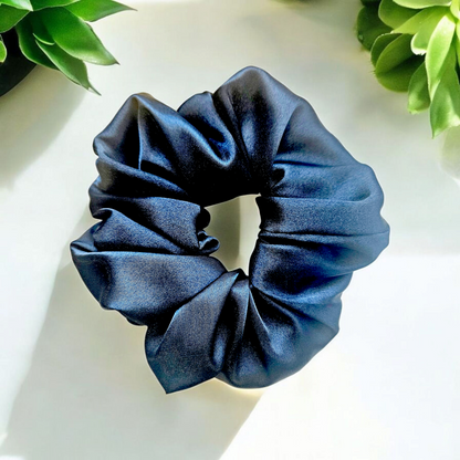 Black Silk Scrunchie