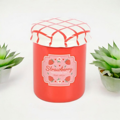 Strawberry Jam Jar Tealight Wax Melt Warmer