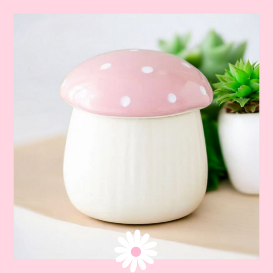 Pink Mushroom Tealight Melt Burner