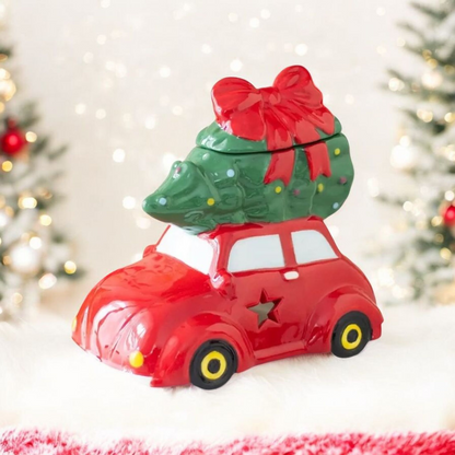 Car with Christmas Tree Tealight Wax Melt Warmer
