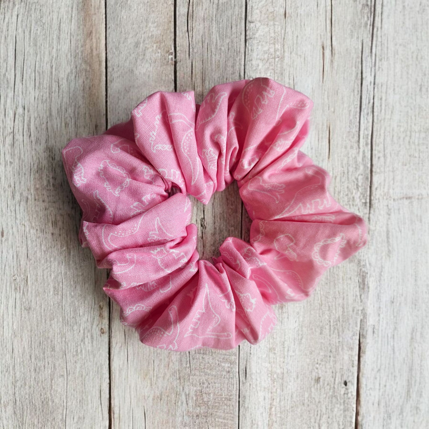 Pink Dinosaurs Scrunchie