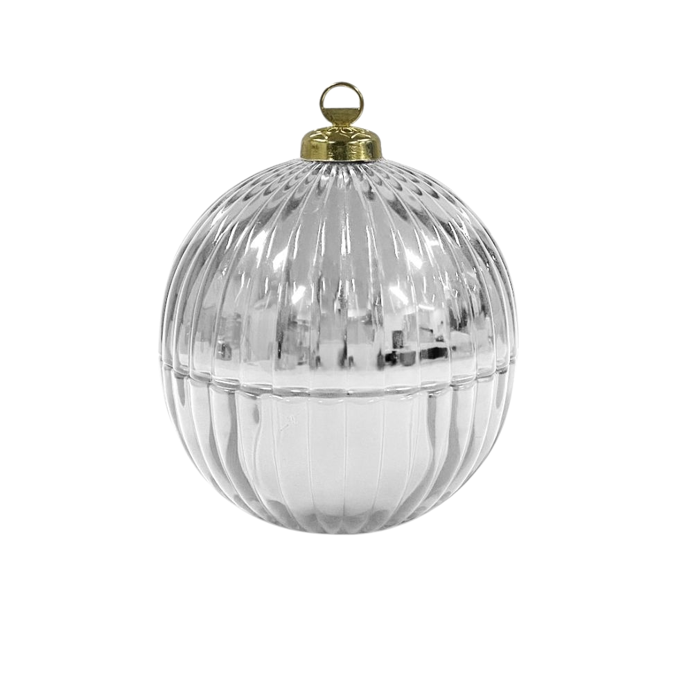 Christmas Bauble Candle - Silver