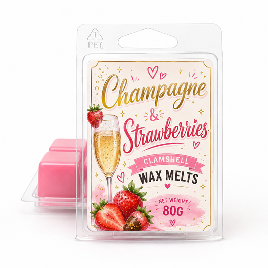 Champ & Strawberries Clamshell Soy Wax Melt