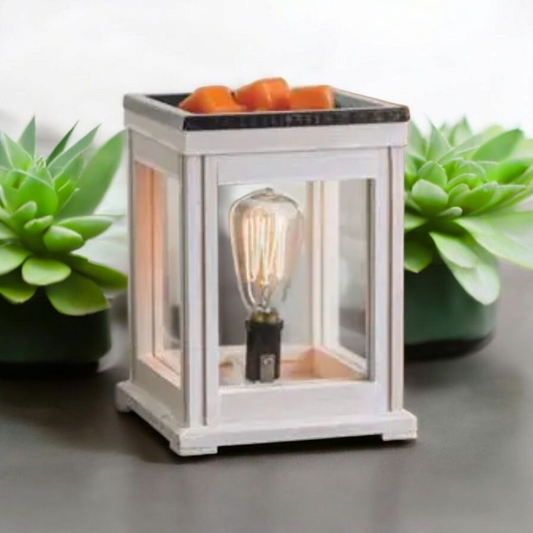 Weathered white edison Electric Wax Warmer