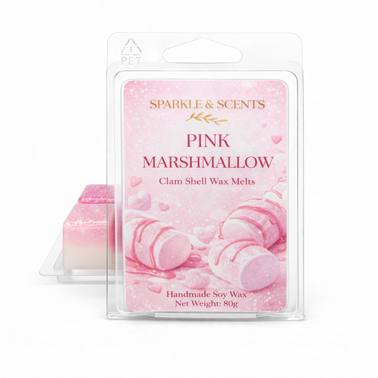 Pink Marshmallow Clam Shell Soy Wax Melt