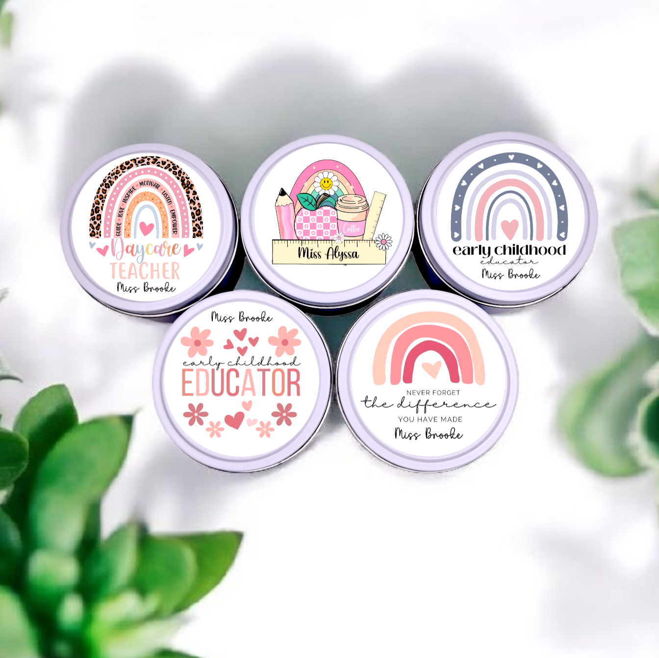 Childcare Educator Thank you Candle Tins