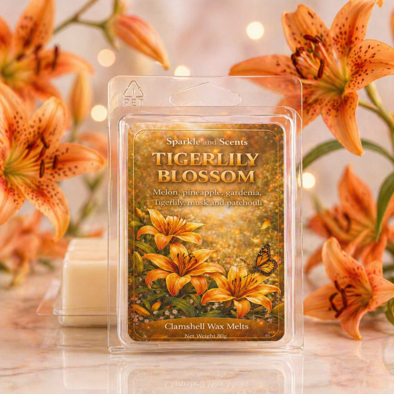 Tigerlily Blossom Clam Shell Soy Wax Melt