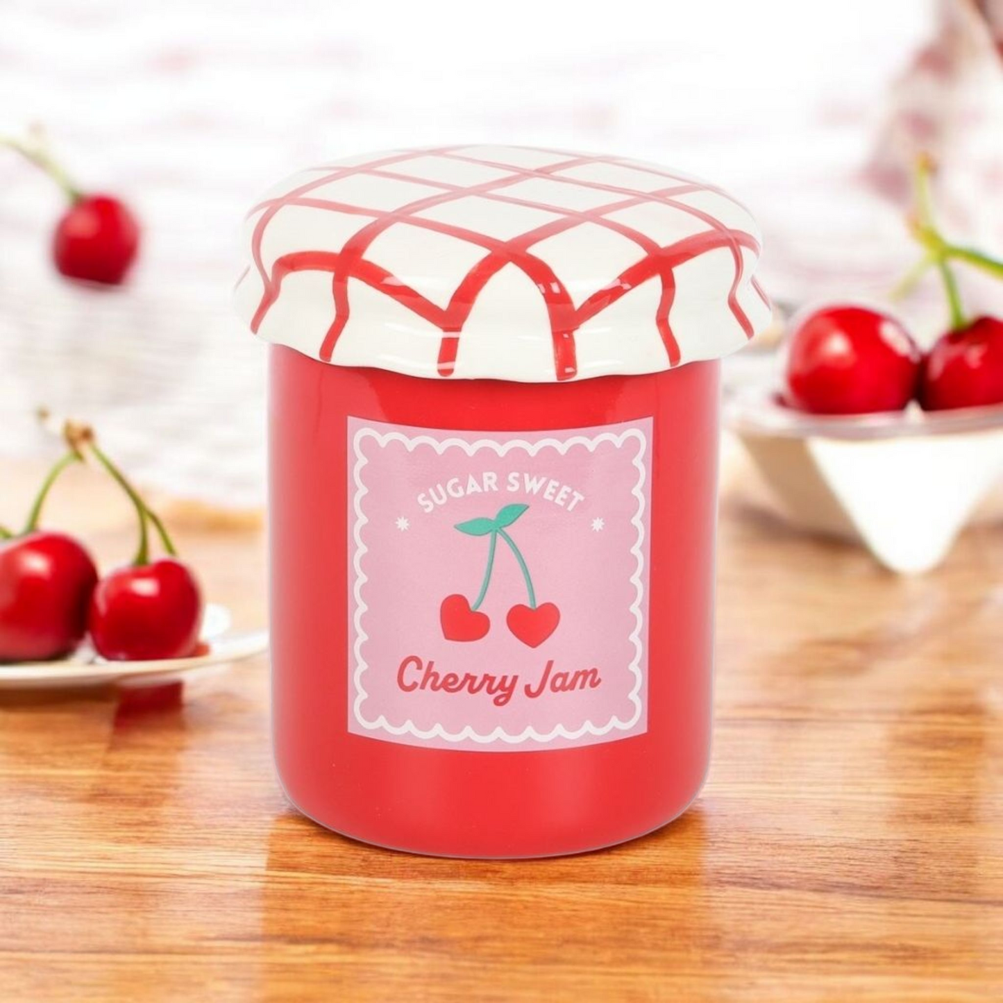 Cherry Jam Jar Tealight Melt Burner