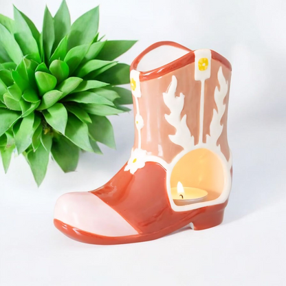 Cowboy Boot Tealight Melt Warmer