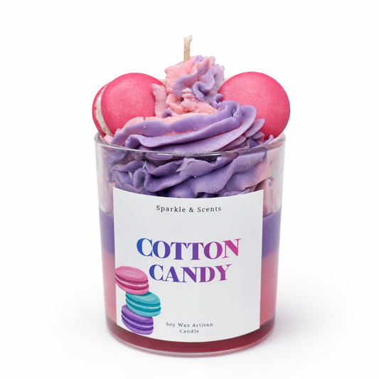 Cotton Candy Dessert Candle