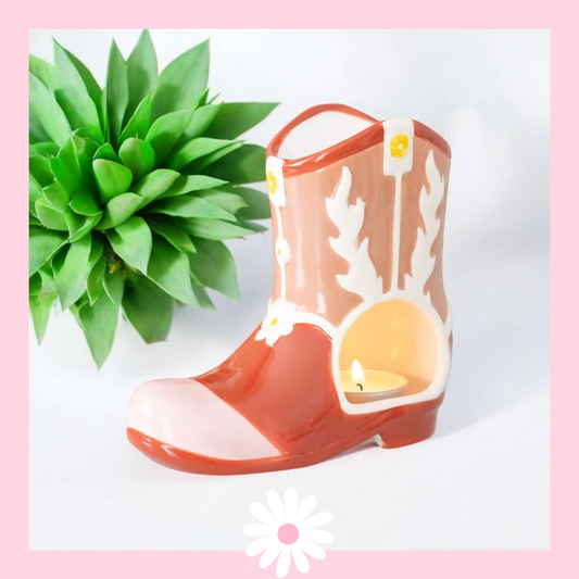 Cowboy Boot Tealight Melt Burner