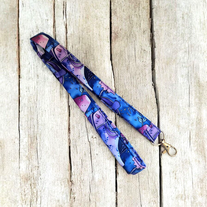 Cowgirl boots purple Lanyard