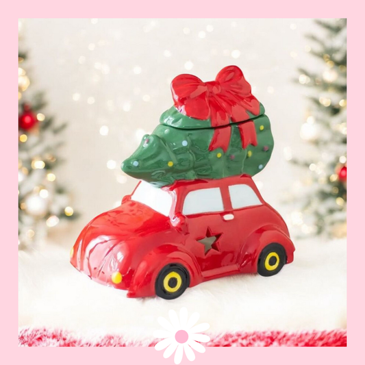 Car with Christmas Tree Tealight Melt Burner