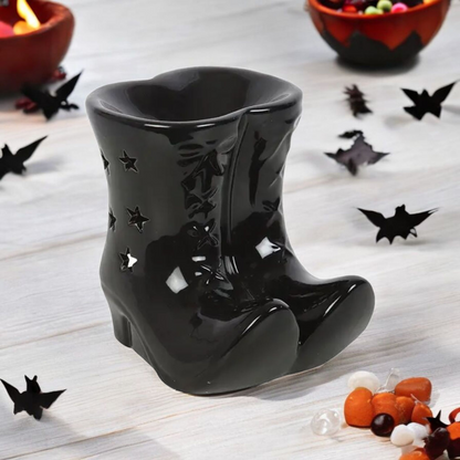 Black Witch Boots Halloween Tealight Wax Melt Warmer