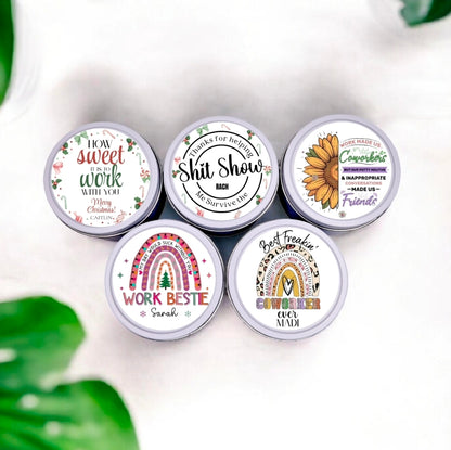 Staff, Work Colleague Thank you Candle Tins