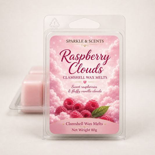 Raspberry Clouds Clamshell Soy Wax Melt