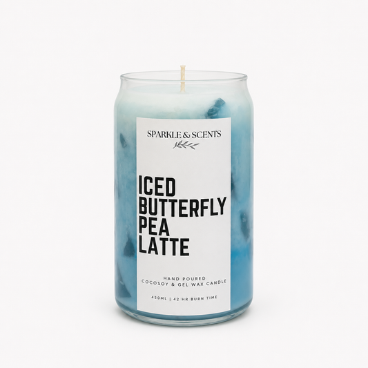 Iced Butterfly Pea Latte Candle