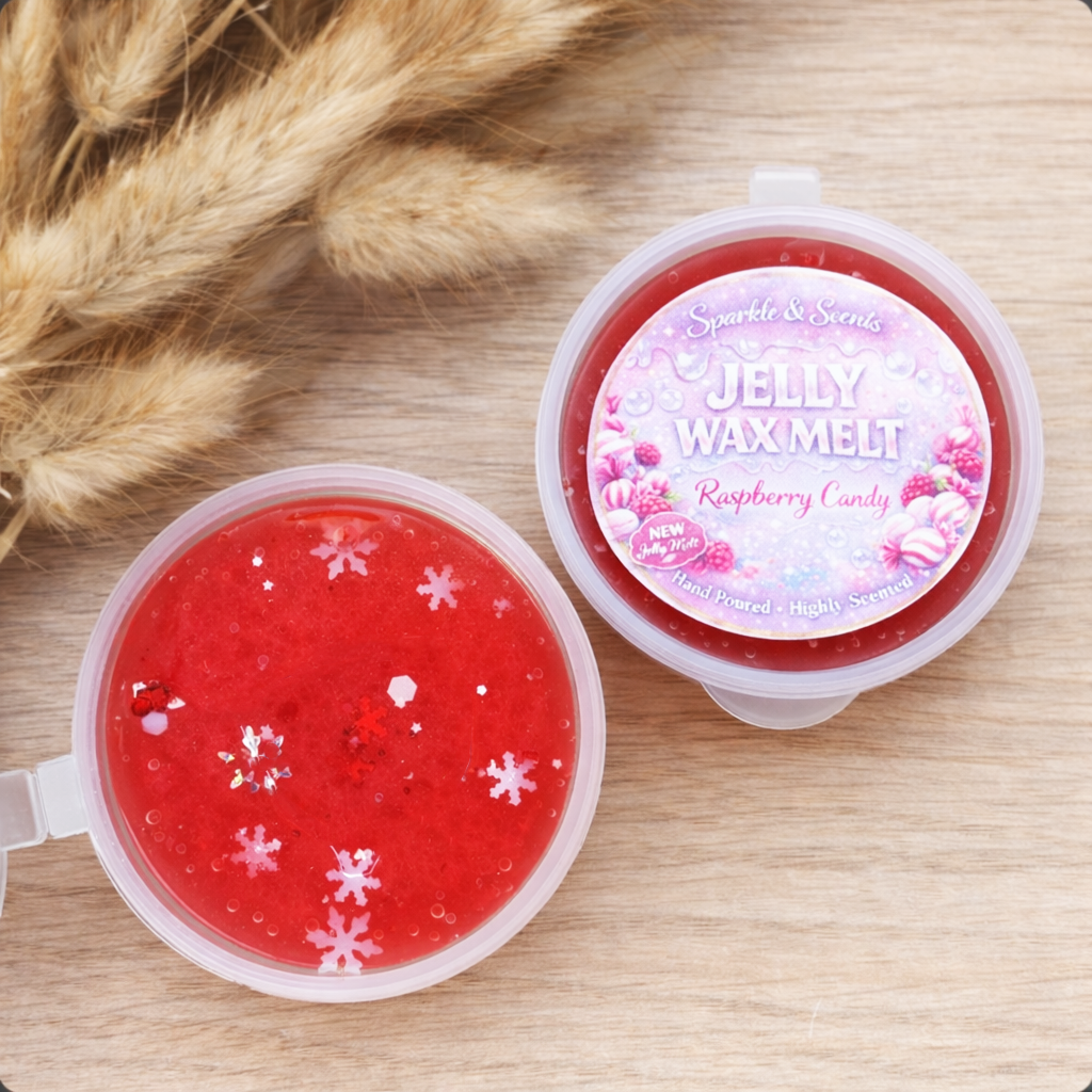 Raspberry Candy Cane Jelly Wax Melts
