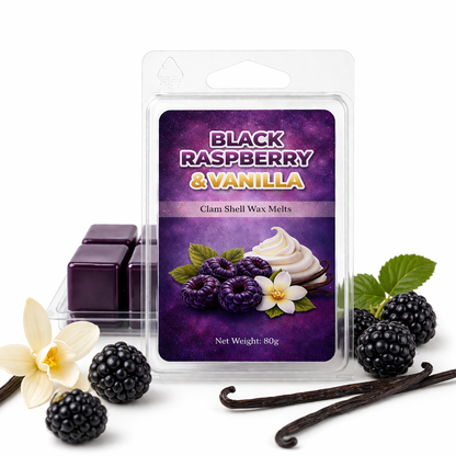 Black Raspberry & Vanilla Clam shell Soy Wax Melt