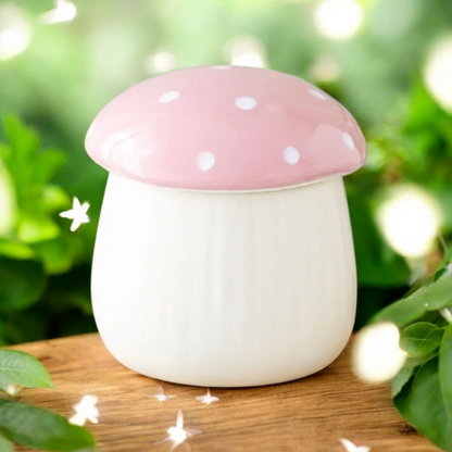 Pink Mushroom Tealight Wax Melt Warmer