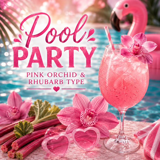 Pool Party Pink Orchid & Rhubarb Type Clamshell Wax Melt