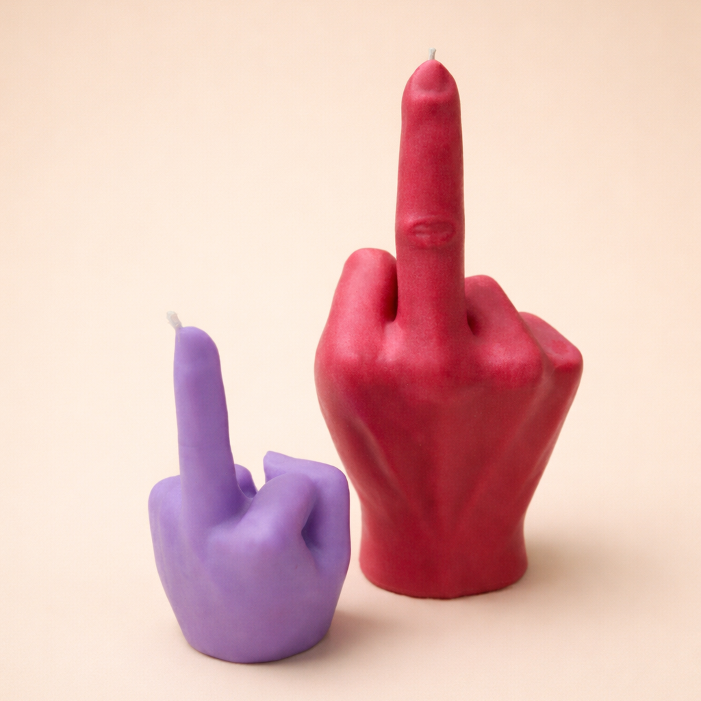 Rude Finger Candle