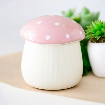 Pink Mushroom Tealight Wax Melt Warmer