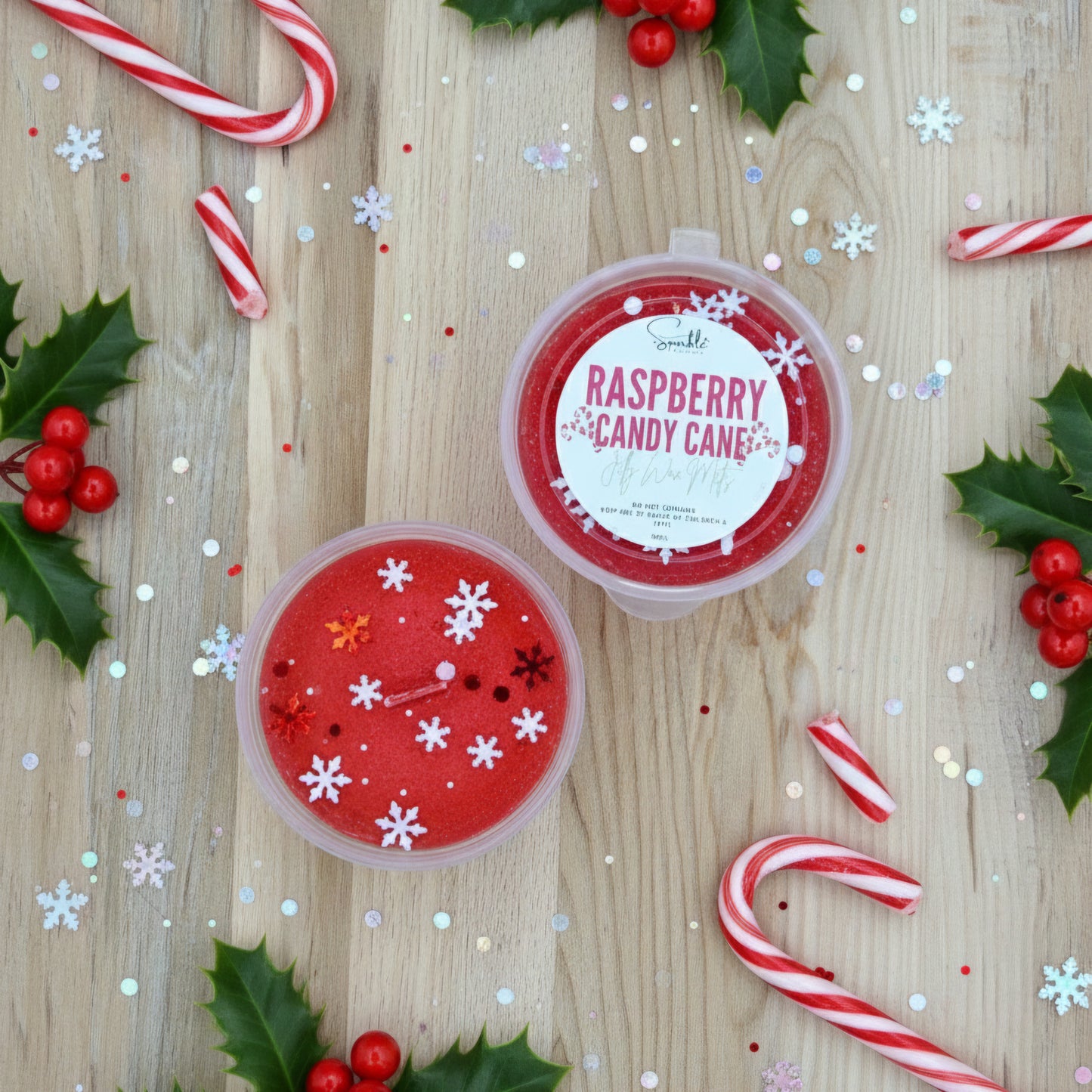 Raspberry Candy Cane Jelly Wax Melts
