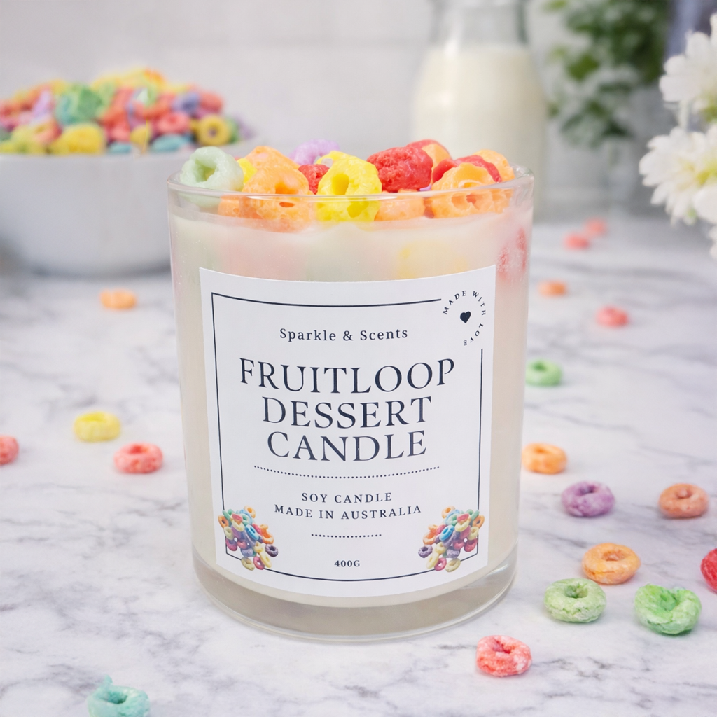 Fruit Loop Dessert Candle