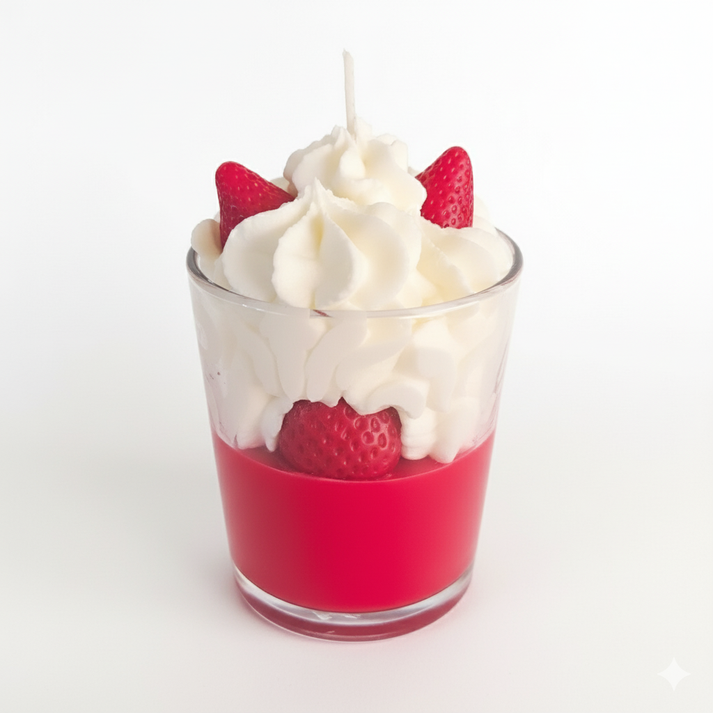 Strawberries and Cream Dessert Soy Candle