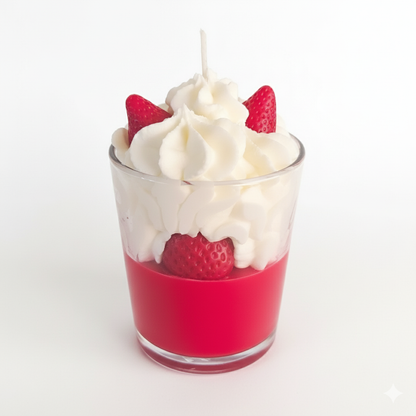 Strawberries and Cream Dessert Candle