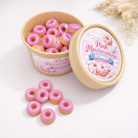 Pink Marshmallow Mini Donut Novelty Wax Melts
