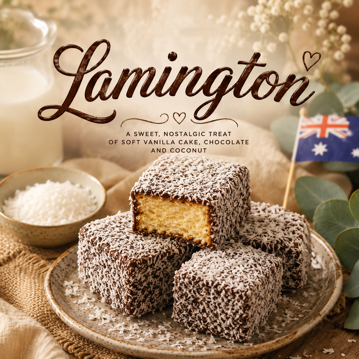 Lamington Clamshell Wax Melt