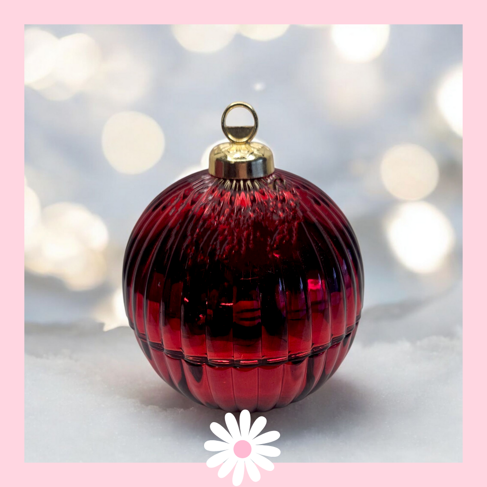Christmas Bauble Candle - Red