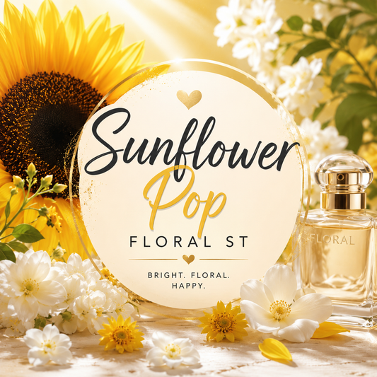 Sunflower Pop Floral St Type Clamshell Wax Melt